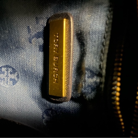 Tory Burch Limited Edition Classic Sunflower Backpack Used Few Time Navy Blue - Picture 4 of 5